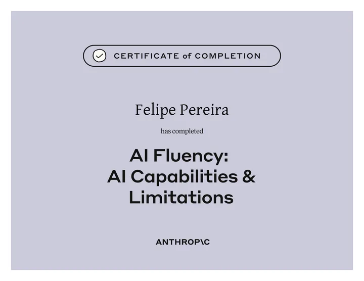 Anthropic certificate: AI Fluency AI Capabilities and Limitations