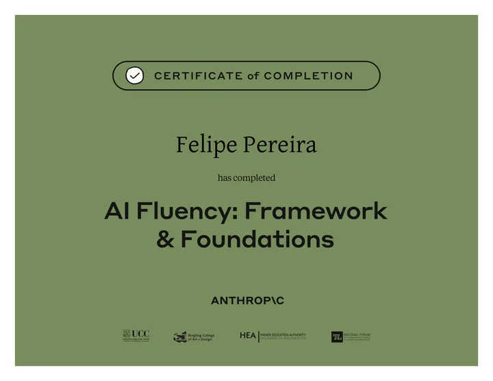 Anthropic certificate: AI Fluency Framework and Foundations
