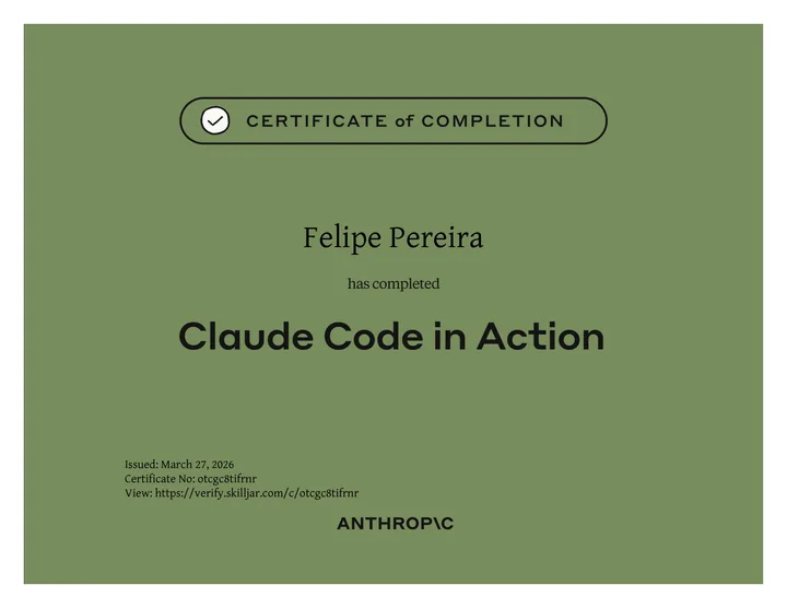 Anthropic certificate: Claude Code in Action